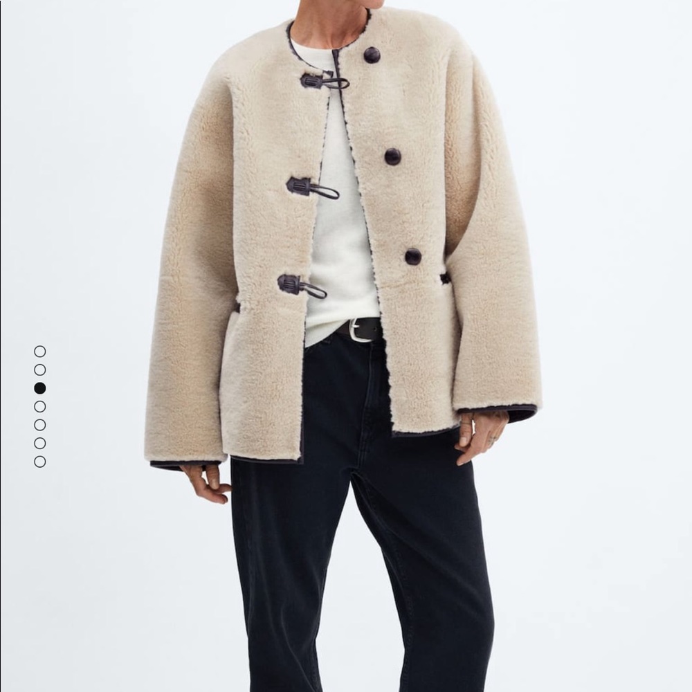 Mango Cream Toggle Jacket